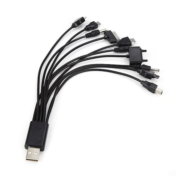 1 stk. 10 i 1 multifunktionel oplader USB-kabler til iPod Motorola Nokia Samsung Lg Sony Ericsson forbrugerelektronik datakabler