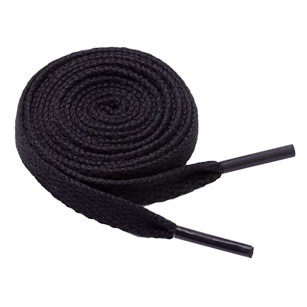 Flade snørebånd, 120 cm - Sort