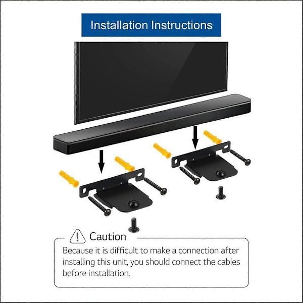 Vægbeslag til Soundbar til LG SH4 SJ4R SJ4Y SJ4 SJ2 SK4D SJ5B SH8 SJ8S SH5 LAS455H NB5540/S54A 12
