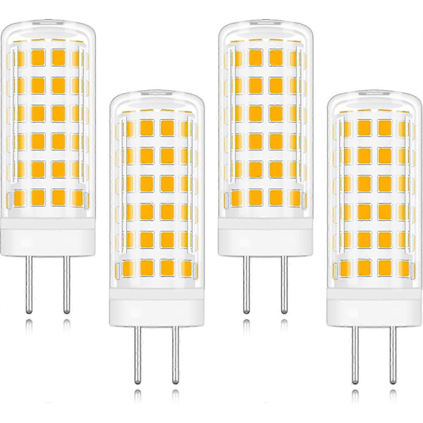4-pack 9W GY6.35 LED-lampa AC/DC 220V Varmvit 3000K motsvarande 9W halogenlampa [Energiklass A+]