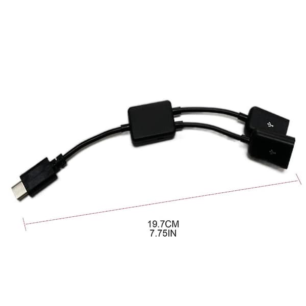 Type C til Dobbel USB Adapter USB Type C Kontakt USB-C Splitter USB C Hub