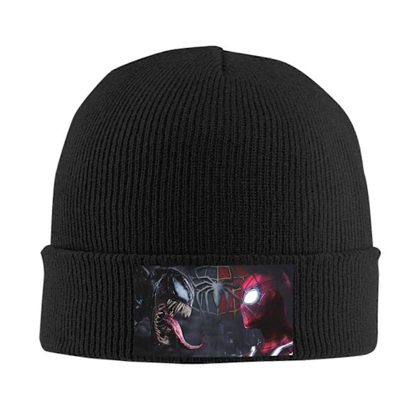 Venom Vinter Beanie Hat Klassisk Strikket Cuff Beanie Cap Daglig Varmt Hyggelig Skull Cap Blød Ski Hat Til Mænd Kvinder SortWWX168