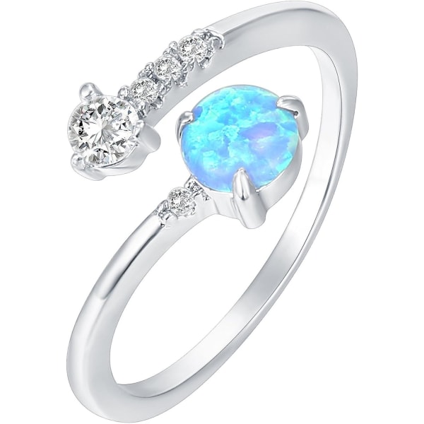 Belagte Justerbare Opal Ringe | Stableringe | Guldringe til kvinder