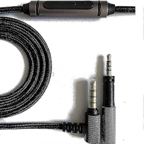 Udskiftningslydkabeltråd til Sennheiser Momentum On Ear Weave Headsetkabel med mikrofon 3,5 mm til 2,5 mm