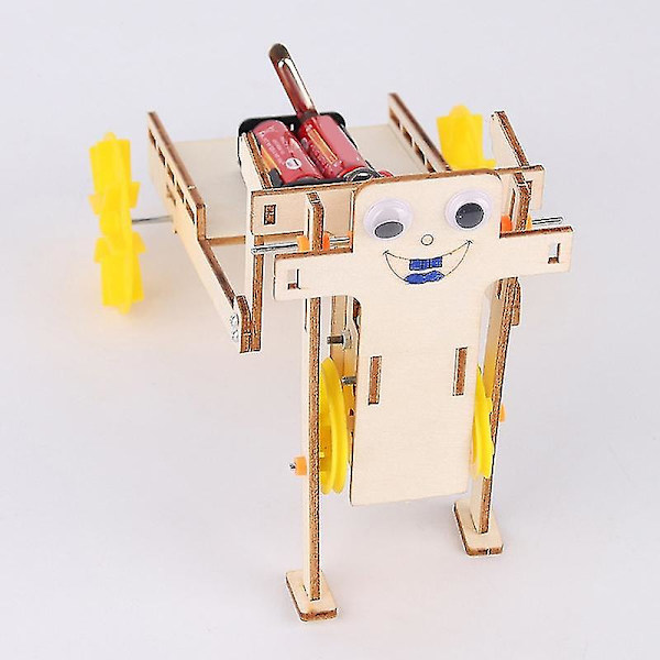Barn Diy Montering 4-hjulig Elektrisk Robotbil Modell Fysik Vetenskapsexperiment Leksak Kaesi Pedagogiska leksaker intellektuell utveckling