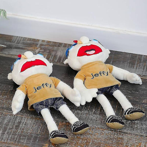 Jeffy Plyschleksak Cosplay Jeffy Hatt Handdocka Spel Stoppade Dockor Barnpresenter 38cm