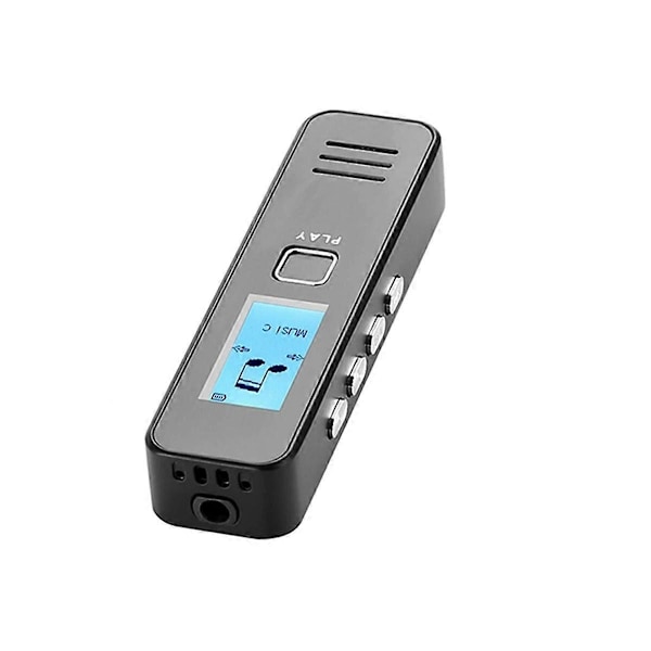 Digital Stemmeopptaker Opptakspenn Lyd Diktafon MP3-spiller USB for Møte Kontinuerlig Opptak Uten Minne