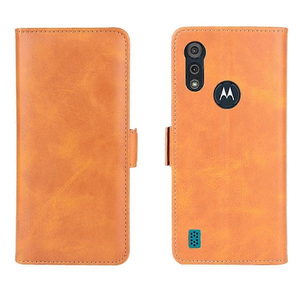 For Motorola Moto E6s Dobbeltsidig Magnetisk Spenne Horisontal Flip Lærveske med Holder & Kortlommer & Lommebok