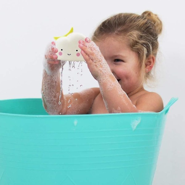 Glansande Badleksaker för Barn 4-pack (regn, moln, regnbåge, åskmoln)