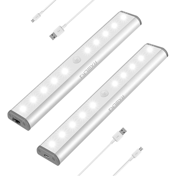 Klistermärke Var Som Helst Bärbar Liten Ljus Trådlös LED Under Skåp Belysning 10-LED Rörelseaktiverad N