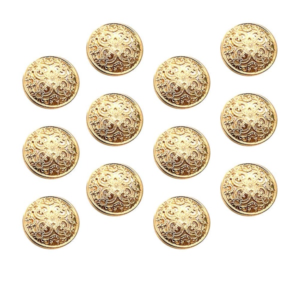 30 stk 20 mm Stilige Metallspenner Hule Knapper Håndverk Verktøy Nedre Knapp DIY Syknapper for Dekorbruk (Gull)