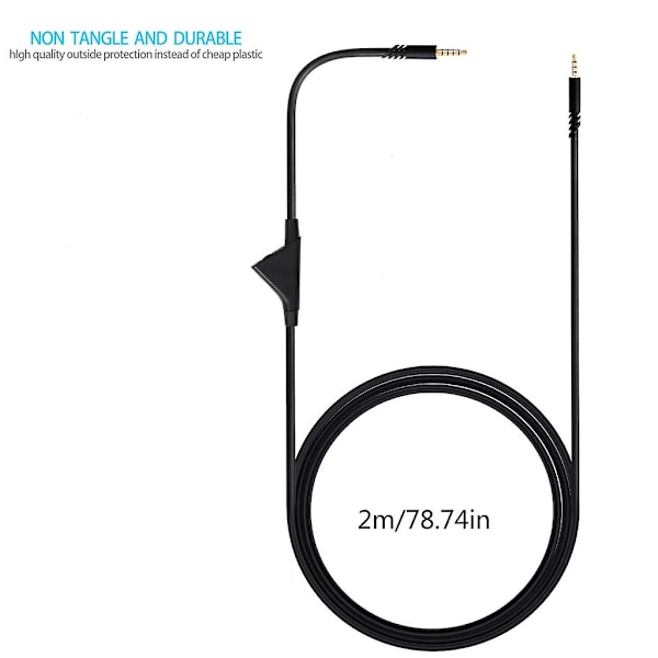 Audiokabel for Astro Gaming-hodetelefoner A10 A40 A30 - med volumknapper