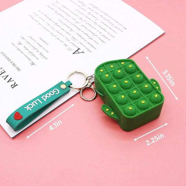 Søt Myntpung Boble Fidget Leke Kaktus Tykk Silikon Strømpestuffer for Penger Beste Bursdagsgave til Barn 12