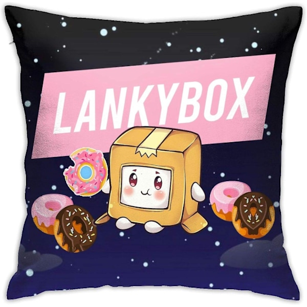 Lankybox Merch Lankybox Boxy Pudebetræk Moderne Dekorative Pudebetræk Pudebetræk til Soveværelse Stue Sofa Bil 18\"X18\" (G-590)