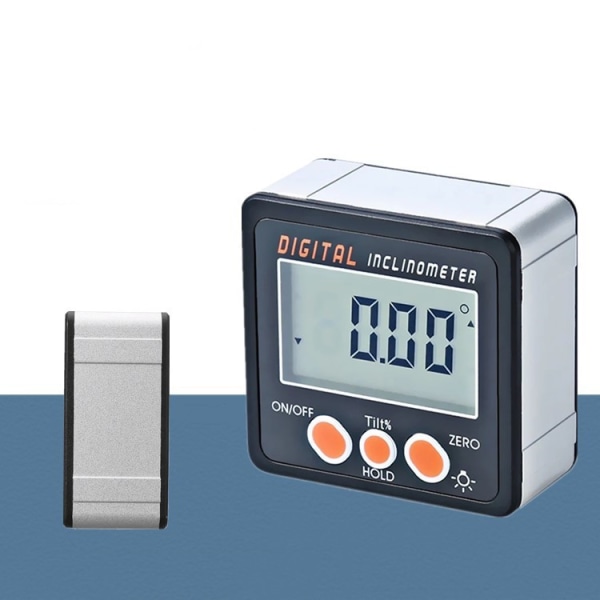 Elektronisk vinkelmåler Aluminiumslegeringsskal digital skrå boks Vinkelmåler Meter Magneter Base Digital Inclinometer