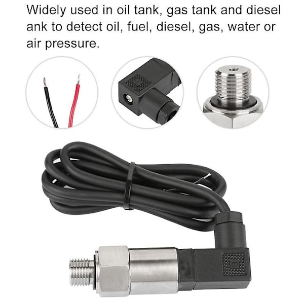 Trykktransmitter Trykksensor 0-10bar 9-32vdc G1/4 4-20ma 0.5%