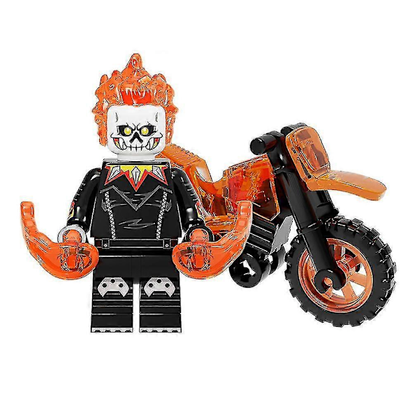 8 stk. Ghost Rider Sæt Byggeklodser Legetøj Til Børn Voksne Jule Hjemkomst Gave