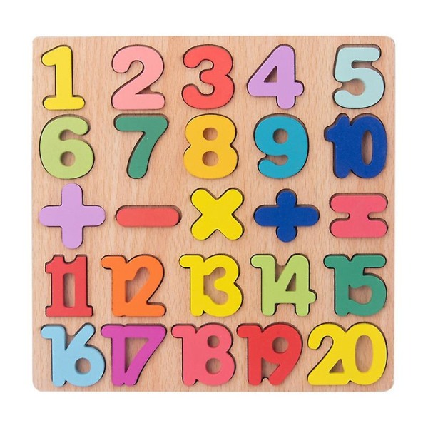 Træalfabet-puslespil Hånd-øje-koordination Logisk evne Graterfri bogstaver Tal Træalfabet-puslespil til børn Number