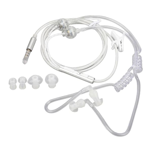Luftslang Hörlurar, Strålningsfria, Brusreducering, 3.5mm Headset