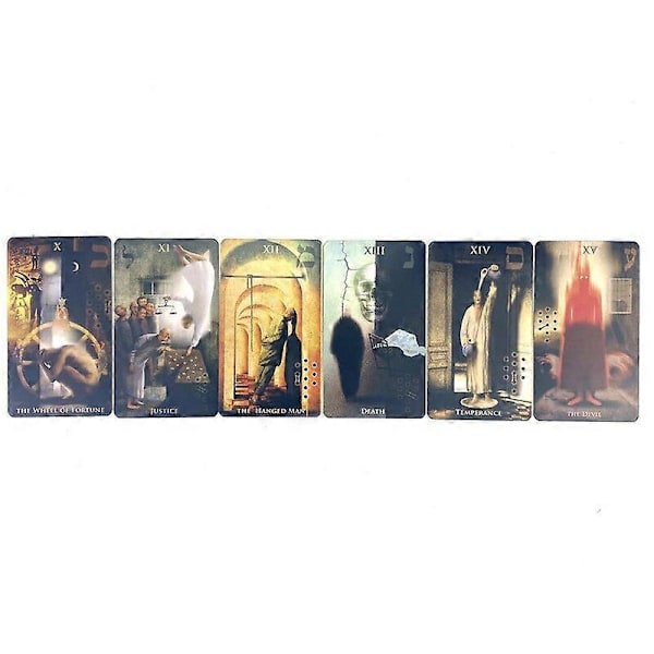 10x6x4 cm Madhouse Tarot Jernkortstokk Kortspill Papirmanual