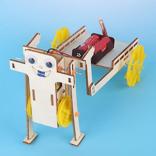 Barn Diy Montering 4-hjulig Elektrisk Robotbil Modell Fysik Vetenskapsexperiment Leksak Kaesi Pedagogiska leksaker intellektuell utveckling