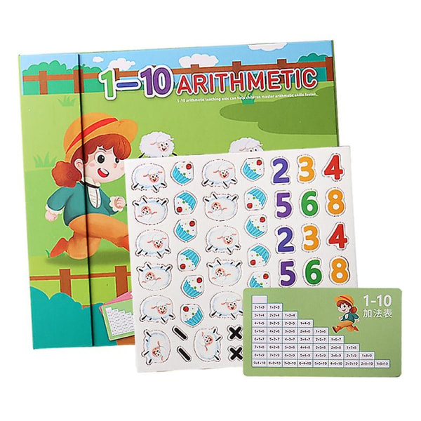 1 sæt matematik legetøj Dejligt stærk magnetisme papir småbørn matematik oplysning travlt bog pædagogisk legetøj til barn