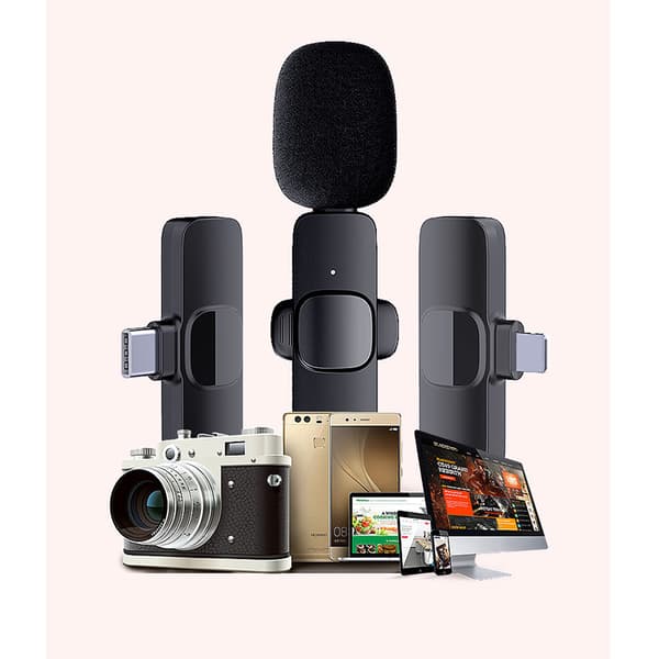 Trådløs Lavalier Mikrofon - Type-C Clip-on Mygg