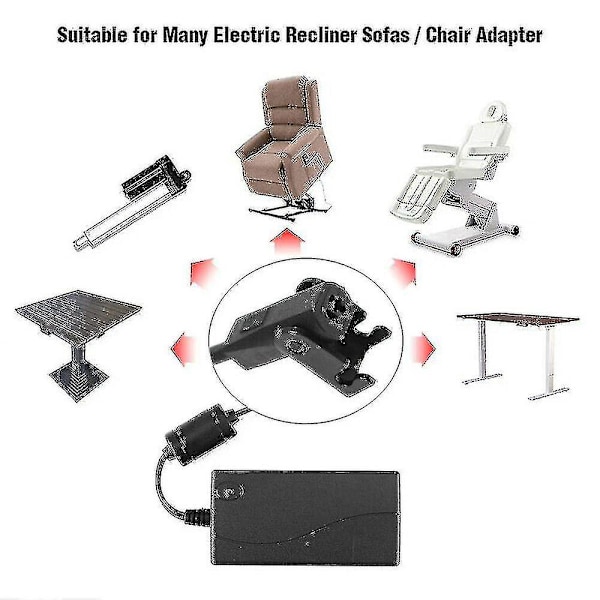 Strømforsyning for elektrisk lenestol / sofa - Transformatoradapter 29V AC/DC
