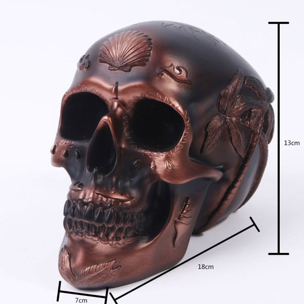Set 2 Resin Coconut Island Skull -patsasta - 18*7*13 cm