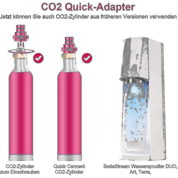 Nopea liitäntä CO2-sovitin Sodastream-vesisuihkulle Duo Art, Terra, Tr21-4 - Jxlgv