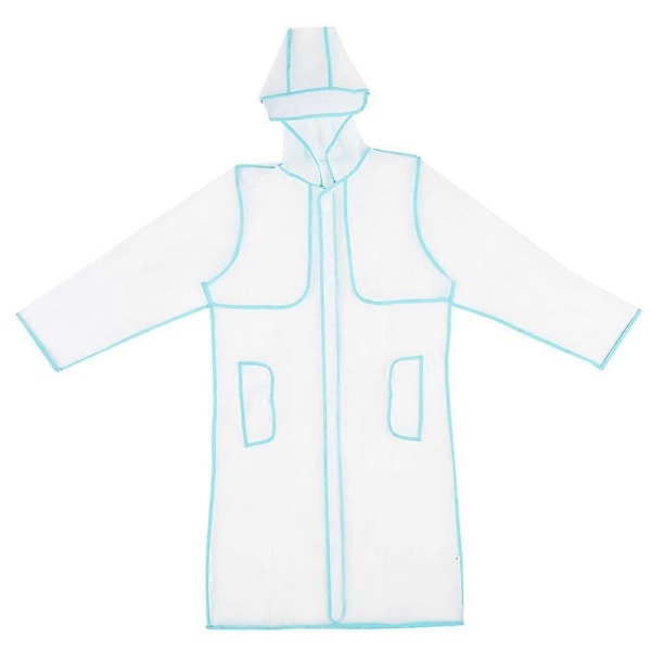 Moderigtig Unisex EVA Regnfrakke Transparent Langt Regntøj Udendørs Klar Regnfrakke (XL)