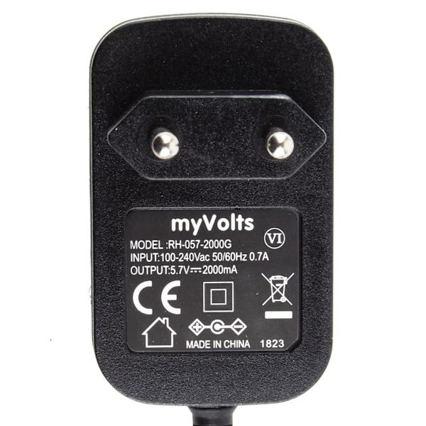 5,7V myVolts erstatning strømforsyning kompatibel med Roland GO:KEYS Keyboard EU-stik