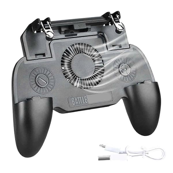 Mobil Gaming Controller med Køleventilator til Trigger Joystick Gamepad til Smartphone