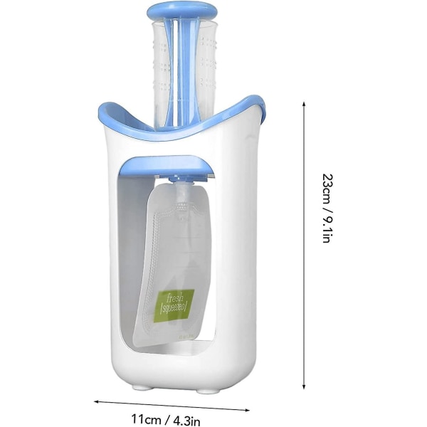 Squeeze Station, återanvändbar påfyllningsstation för påsar, bärbar färsk fruktjuice-matberedare, klämpåsar köksverktyg för hemlagad spädbarnsmat till småbarn Red