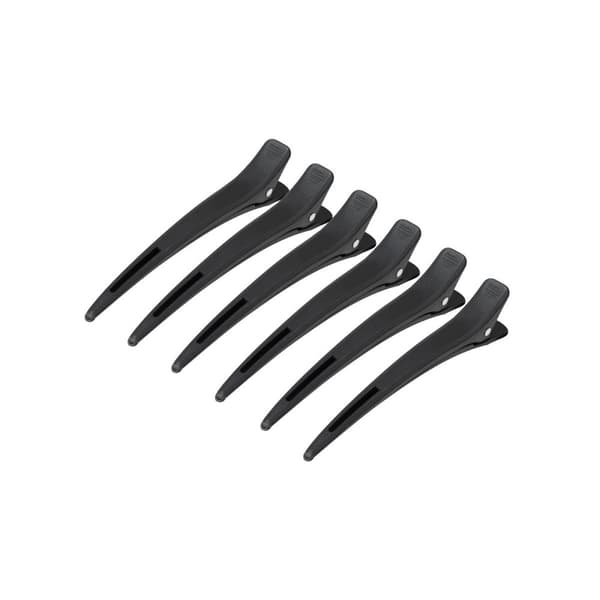 Carbon E-15 hårklämmor 6 st. 11,5 cm svarta