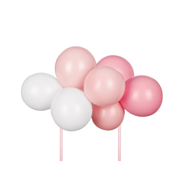 Ballonkagepynt, lyserød, 29 cm