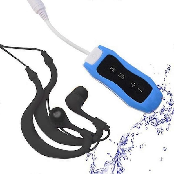 Bærbar FM Radio Dykning MP3 Musikafspiller IPX8 Vandtæt Genopladelig USB2.0 Med Vandtætte Hovedtelefoner Egnet Til Svømning Og Løb