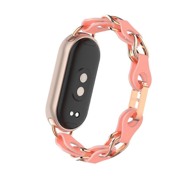Metall Läder Kedjearmband För Xiaomi Smart Band 9