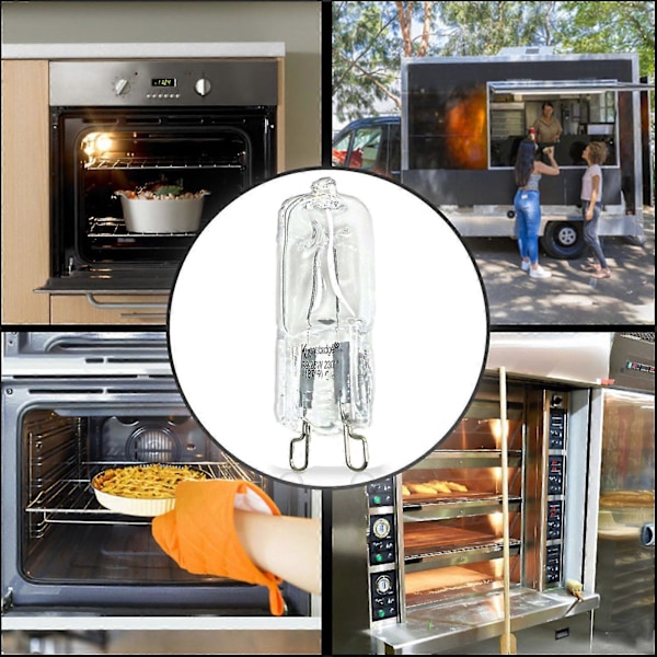 G9 Ugnlampa Högtemperaturbeständig Hållbar Halogenlampa För Kylskåp Ugnar Fläktar 40w H