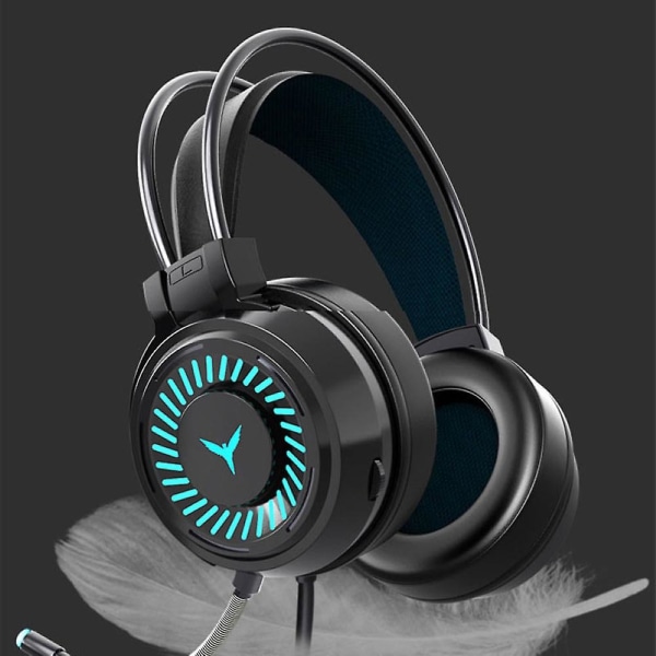 G58 Led Light Gaming Headset Stereo Langalliset Bassokuulokkeet Mikrofonilla PC:lle/kannettavalle - VÄRI: Musta