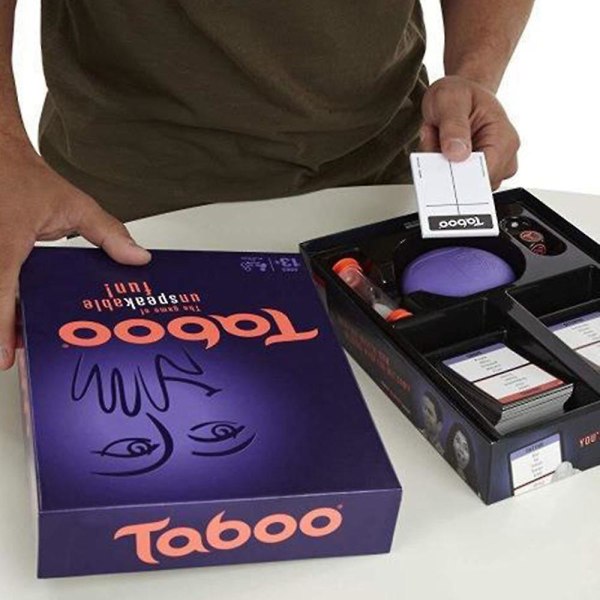 Taboo-peli korttisarja hiekkakelloilla Kauheita totuuksia Hauskoja haasteita Peli lomajuhliin