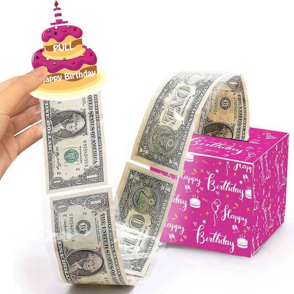Hyvää syntymäpäivää raharasia käteiselle lahjaksi, rahalahjalaatikot käteiselle, yllätys syntymäpäivälahjarahapidike ulosvedettävä kortti teeseti set F
