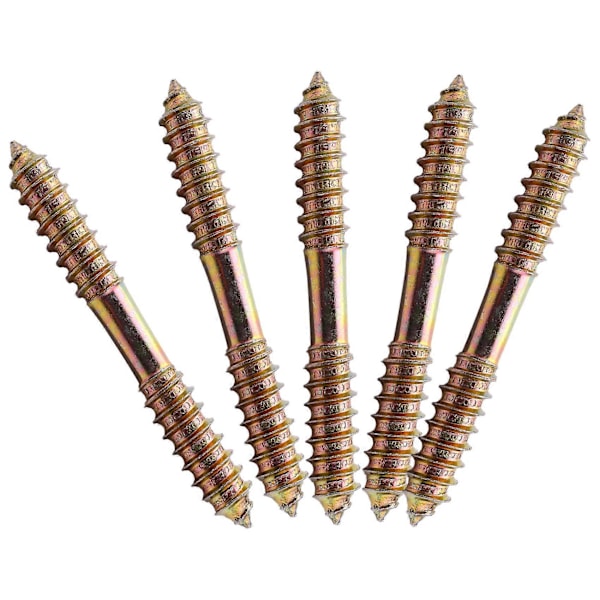 M8 x 70mm Kaksipäinen Puusta Puuhun Huonekalujen Kiinnitystappi Ruuvi 5kpl