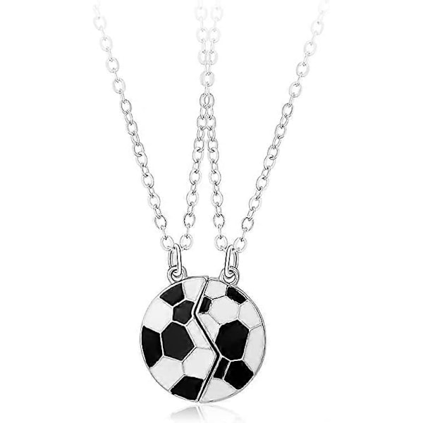Bästa Vän Halsband Gåvor Vänskap Halsband Magnetisk Matchande Fotboll Hänge BFF Halsband för 2 Pojkar Flickor
