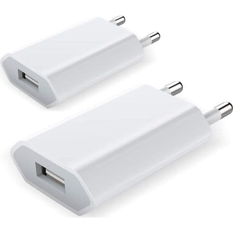 iPhone-laddare, USB-väggladdare 2-pack Universal USB-adapterladdare & laddare för iPhone 7 8 Plus 11 12 Mini Pro Max Xs