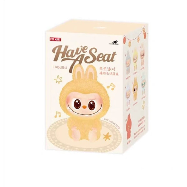 Popmart Labubu The Monsters Sit And Party Blind Box Heartbeat Macaron og Duoduo Pendel Dekorasjon (Tilfeldig)