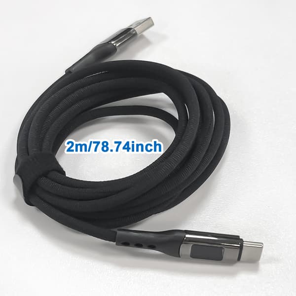 USB-C PD hurtigladekabel 100 W Svart 2 m
