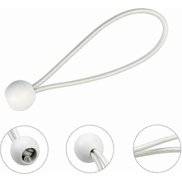 50 st Elastic Boll Bungee-snören, Tarp Spännare för Paviljong, Camping, Tält Snören, Gardiner Förlängningssele, 15cm
