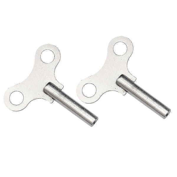 2 st Stål Klocknyckel Metall Klocknyckel Robust Klockverktyg Uppdragningskedja Reparationsverktyg För Hem Butik Klocka (silver, Längre Mönster)