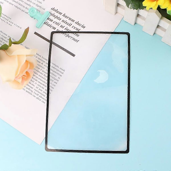 Suurennuslasi 180X120mm A5 litteä PVC-suurennuslasilevy 3X kirjan sivun suurennus